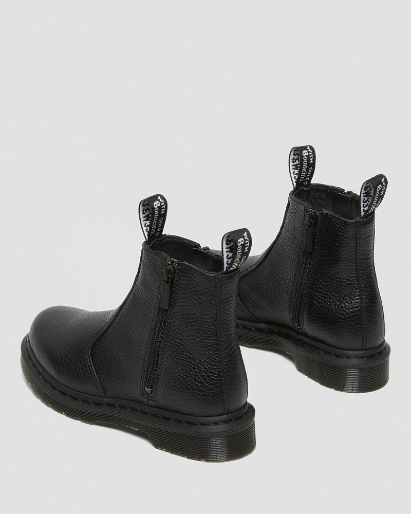 Women's Dr Martens 2976 Leather Zipper Ankle Boots Black | AU 27SGL